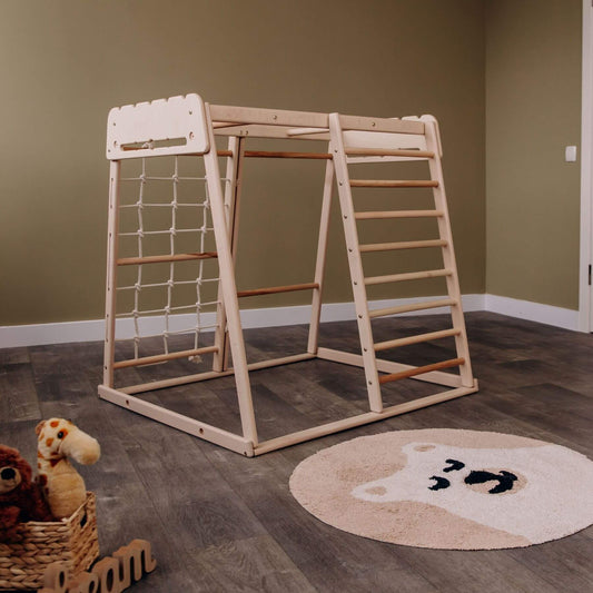 Wood and Hearts Indoor Jungle Gym - Trapeze