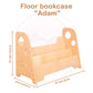 Wood and Hearts Kids Bookshelf in Natural Wood