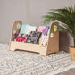 Wood and Hearts Kids Bookshelf in Natural Wood