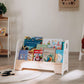 Wood and Hearts Kids Bookshelf in White & Natural Wood