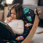Girl Reading on Wood and Hearts Large Climbing Arch + Pillow Open Space