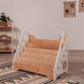 Wood and Hearts Montessori Bookshelf White & Natural