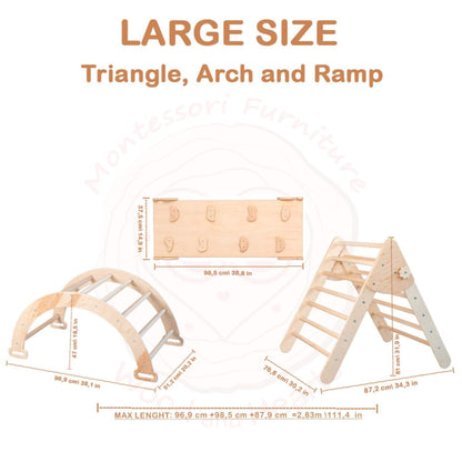 Wood and Hearts Montessori Climbing Set of 3
