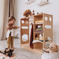 Boy Hanging Cloth to Wood and Hearts Montessori Closet