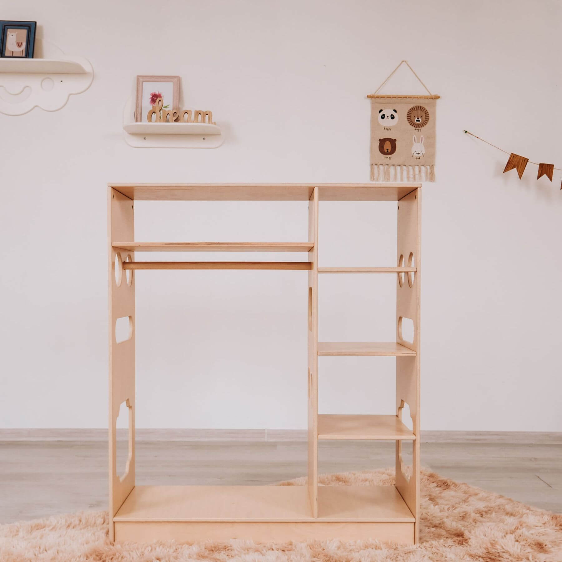 Wood and Hearts Montessori Closet Champion Plus