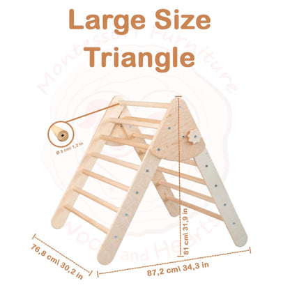 Wood and Hearts Montessori Foldable Triangle