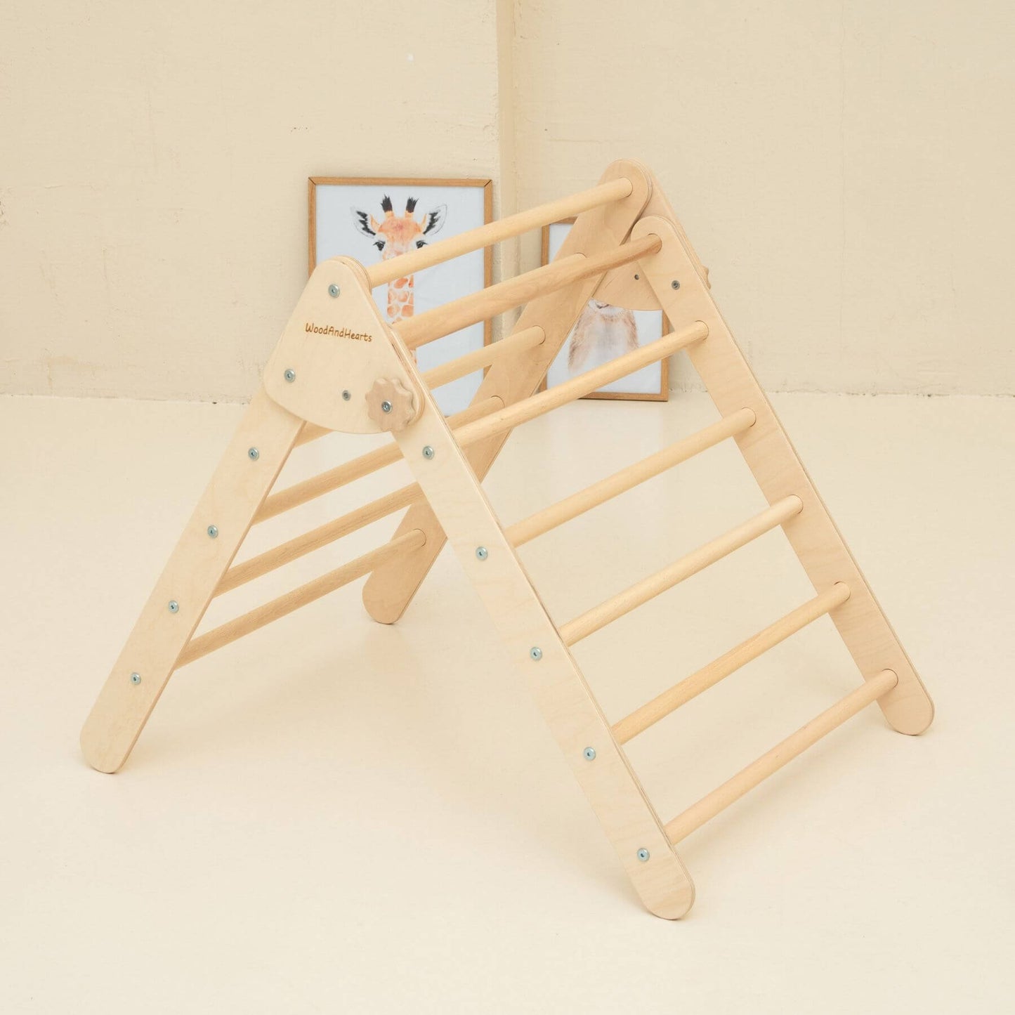 Wood and Hearts Montessori Foldable Triangle