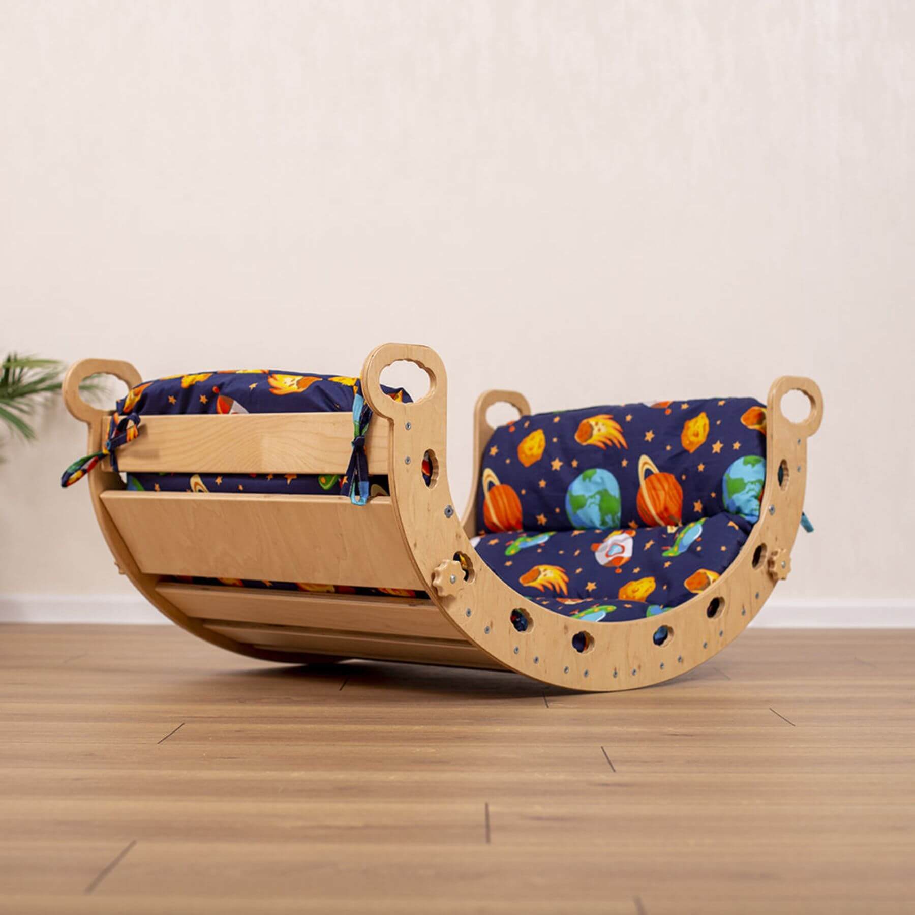 Wood and Hearts Montessori Rocker Pillow Open Space