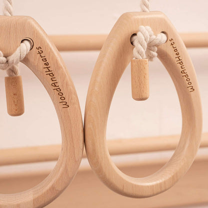 Wood and Hearts Rope Handles