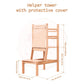 Wood and Hearts Toddler Standing Tower Natural