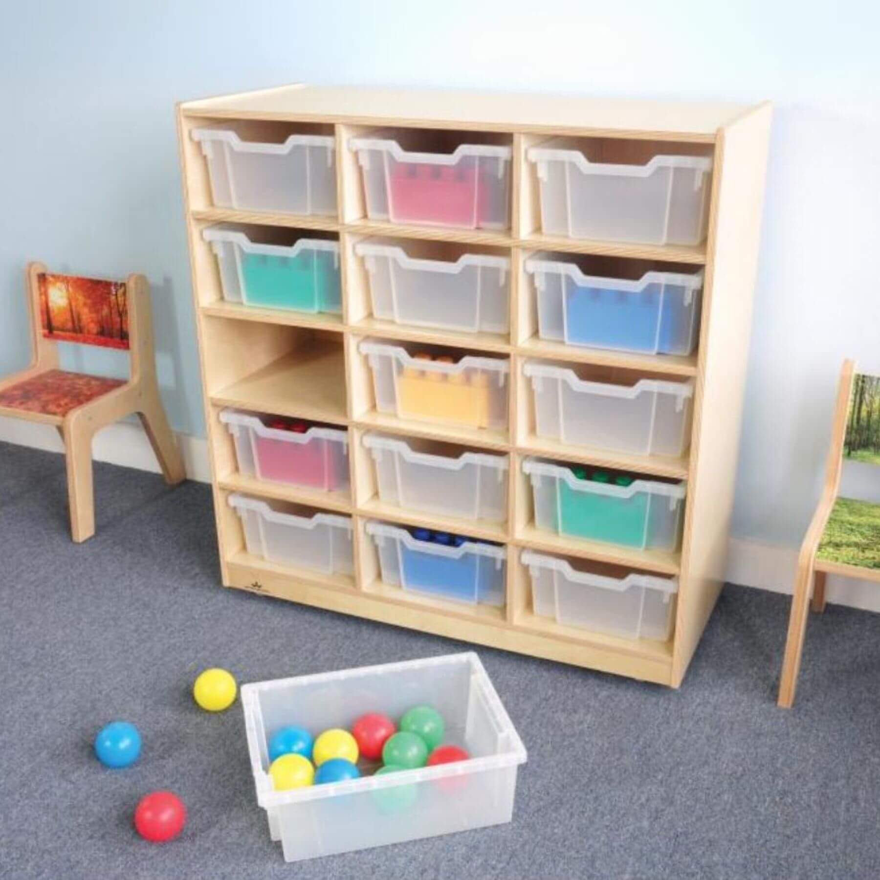 Whitney Brothers 15 Tray Mobile Storage Cabinet - Lifestyle