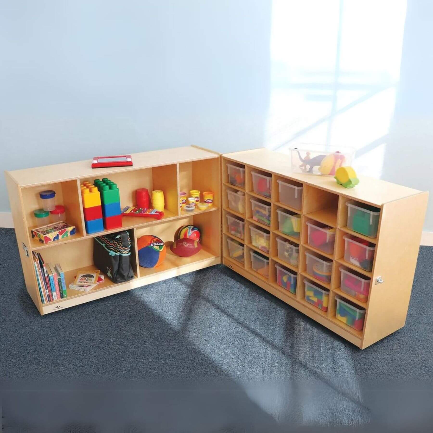 Whitney Brothers 20 Tray Fold And Roll Storage Cabinet - Lifestyle