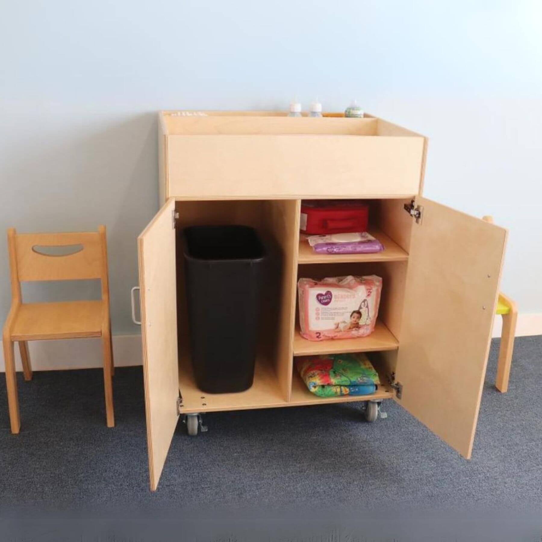Whitney Brothers EZ Access Mobile Changing Cabinet - Lifestyle