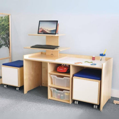 Whitney Brothers STEM Activity Desk And Mobile Bin Set