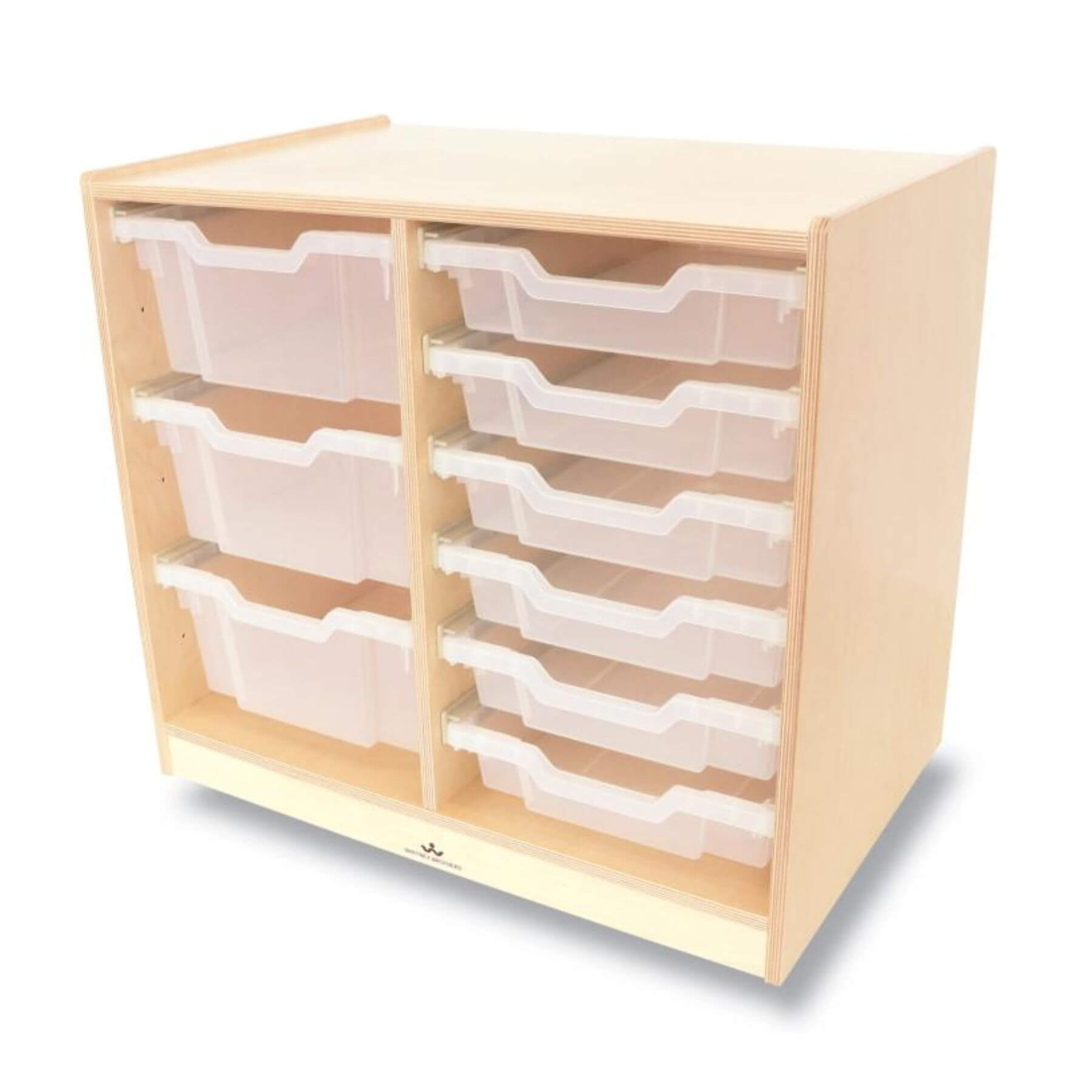 Whitney Brothers Clear Tray Double Column Storage Cabinet