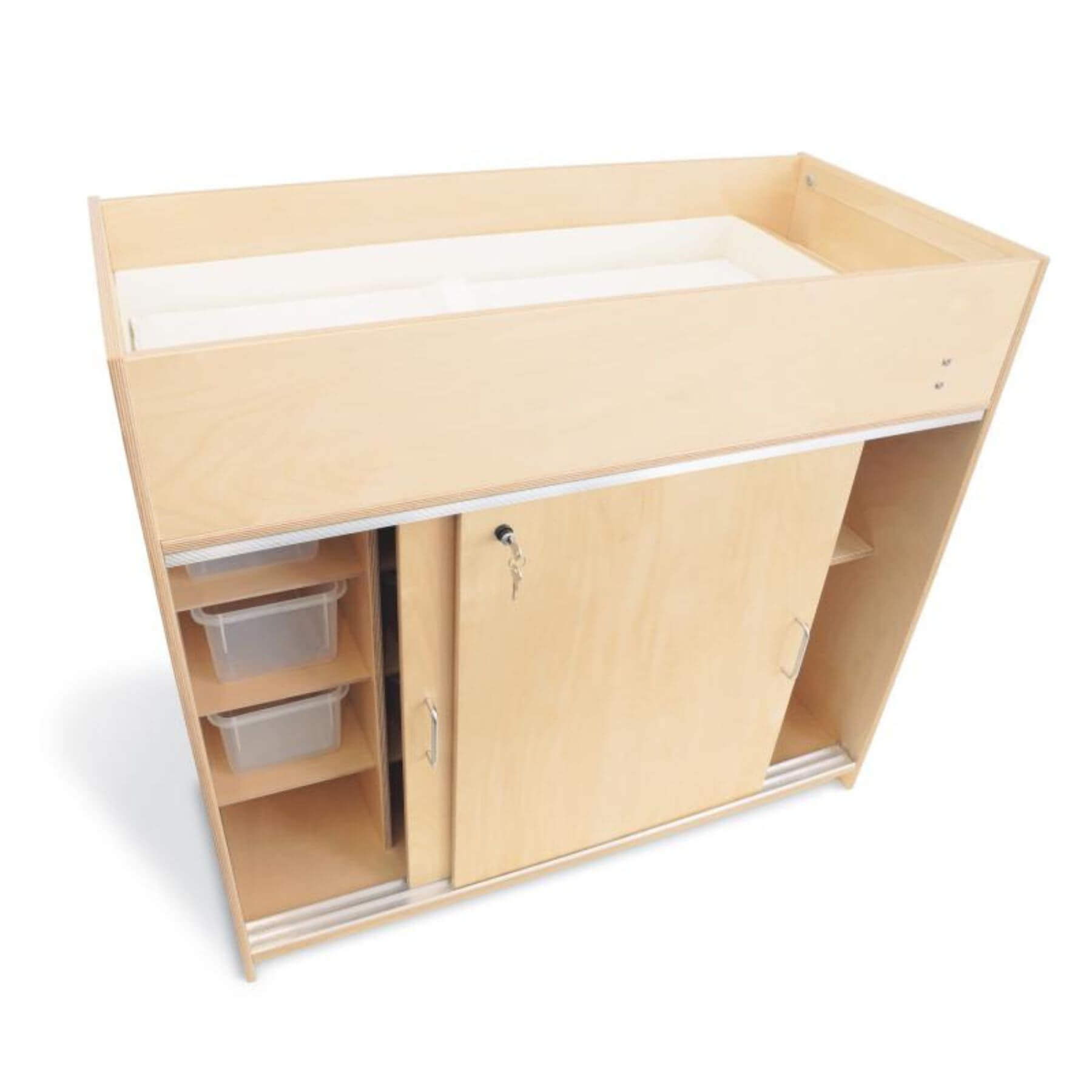 Whitney Brothers Ez Clean Birch Changing Cabinet With Trays