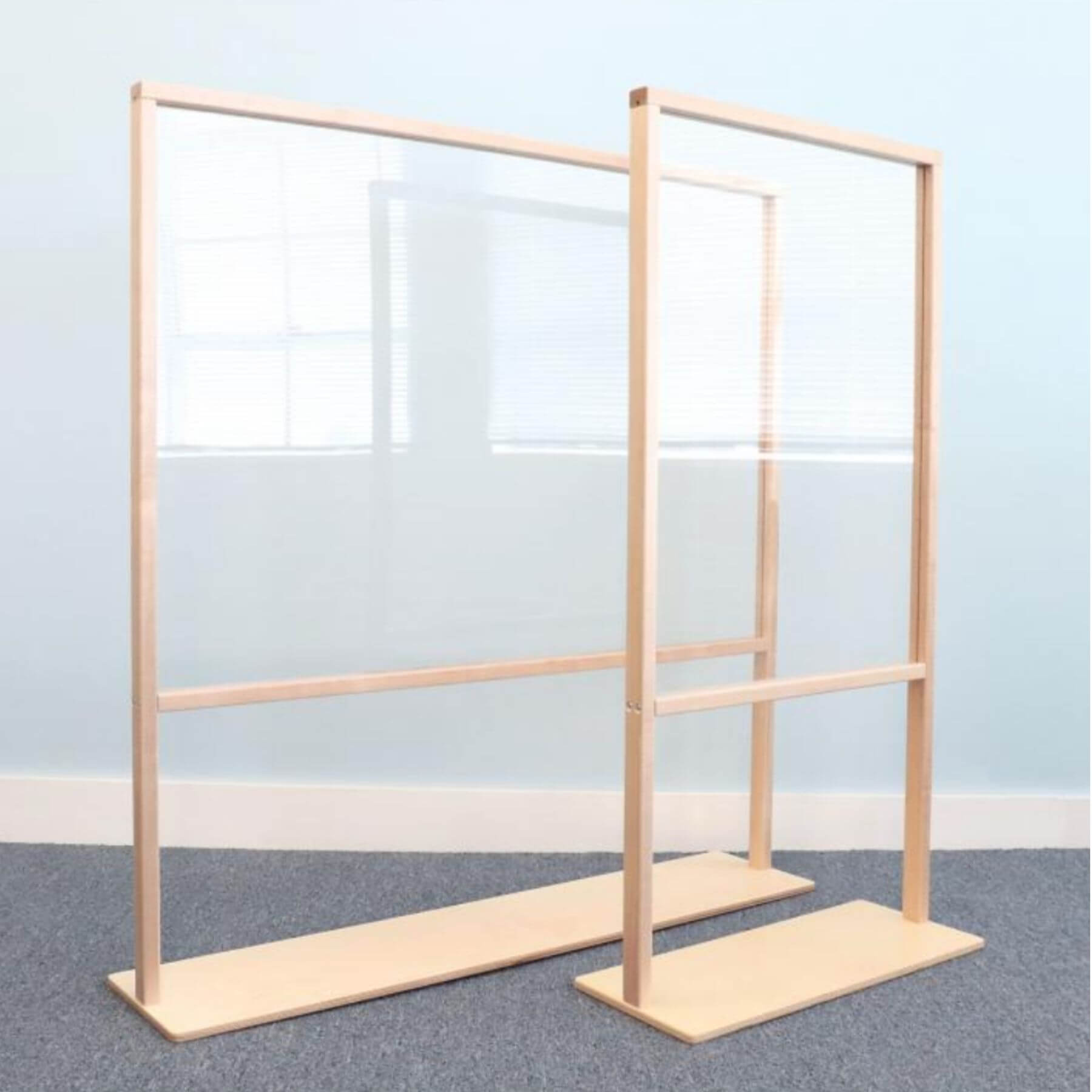 Whitney Brothers Floor Standing Acrylic Partition 48W - Lifestyle