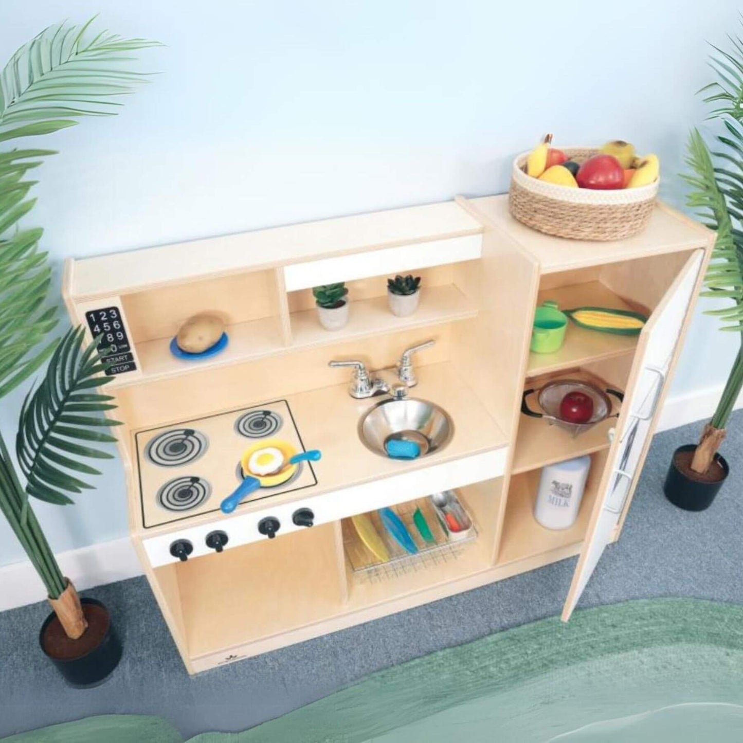 Whitney Brothers Let's Play Toddler Kitchen Combo White - Lifestyle