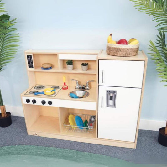 Whitney Brothers Let's Play Toddler Kitchen Combo White - Lifestyle