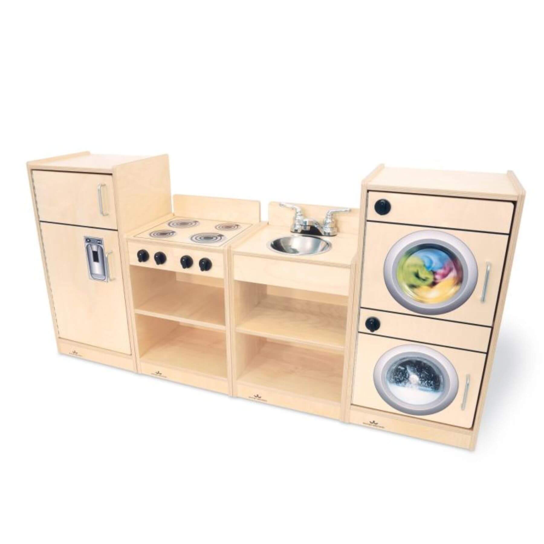 Whitney Brothers Let's Play Toddler Kitchen Ensemble Natural