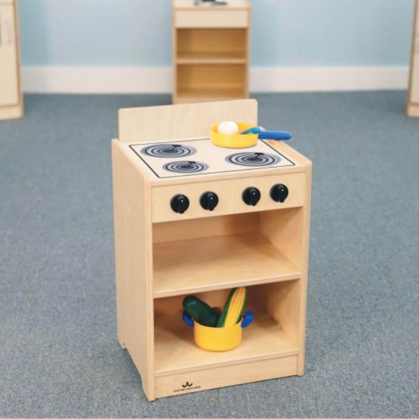 Whitney Brothers Let's Play Toddler Stove Natural - Lifestyle