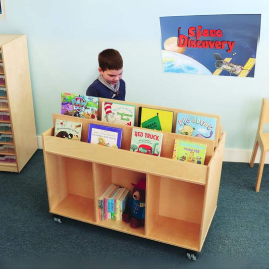 Whitney Brothers Mobile Book Storage Island - Lifestyle