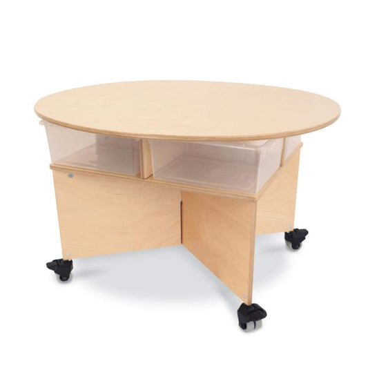 Whitney Brothers Mobile Collaboration Table With Trays