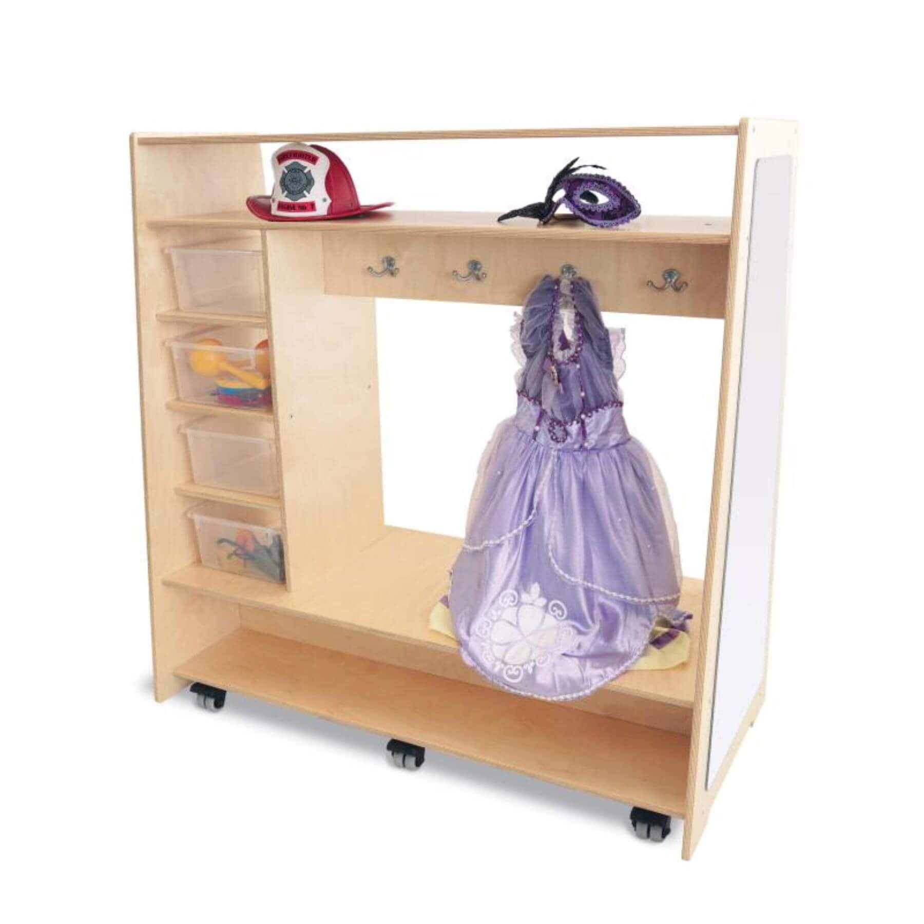 Whitney Brothers Mobile Dress-Up Center With Trays And Mirror