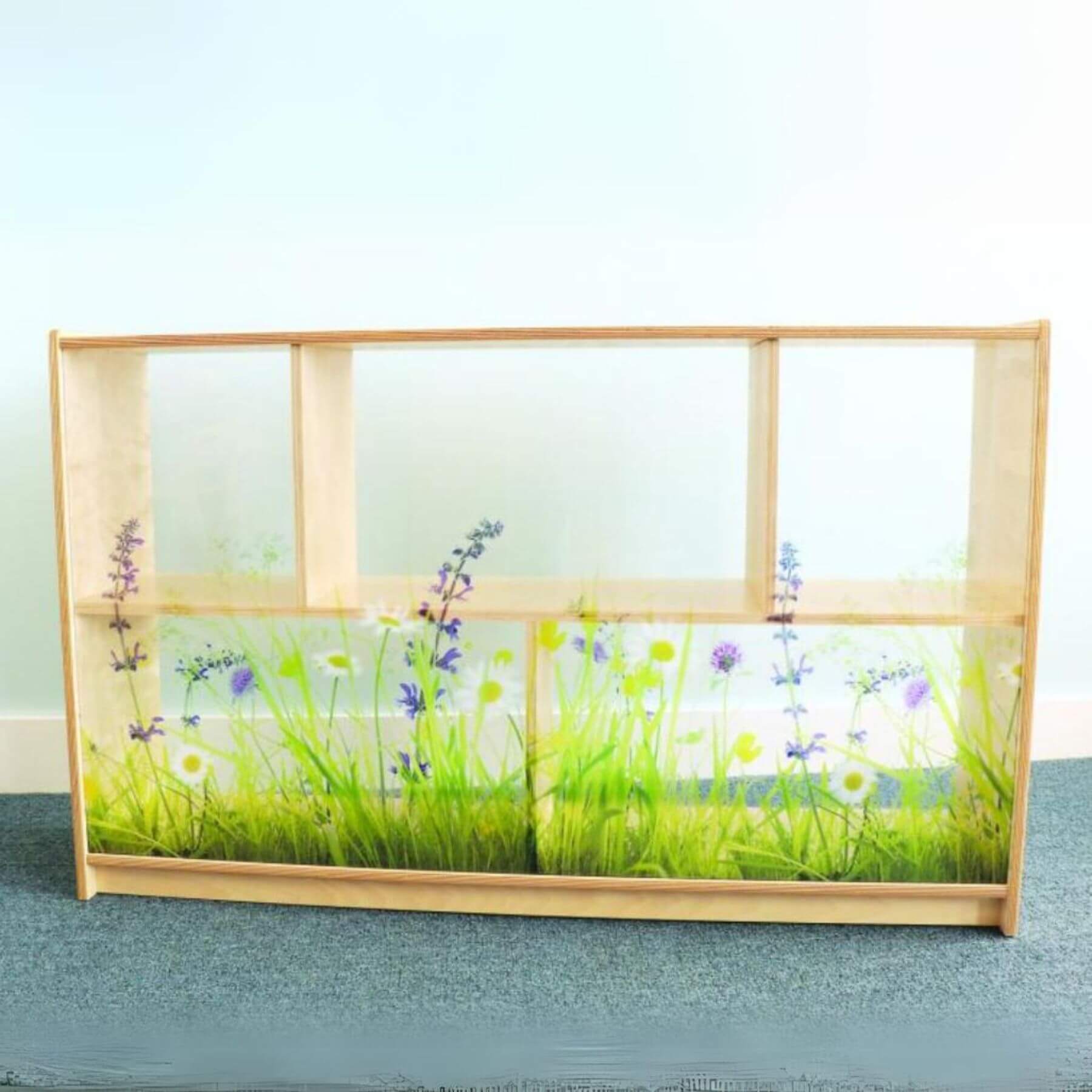 Whitney Brothers Nature View Acrylic Back Cabinet 30H - Lifestyle