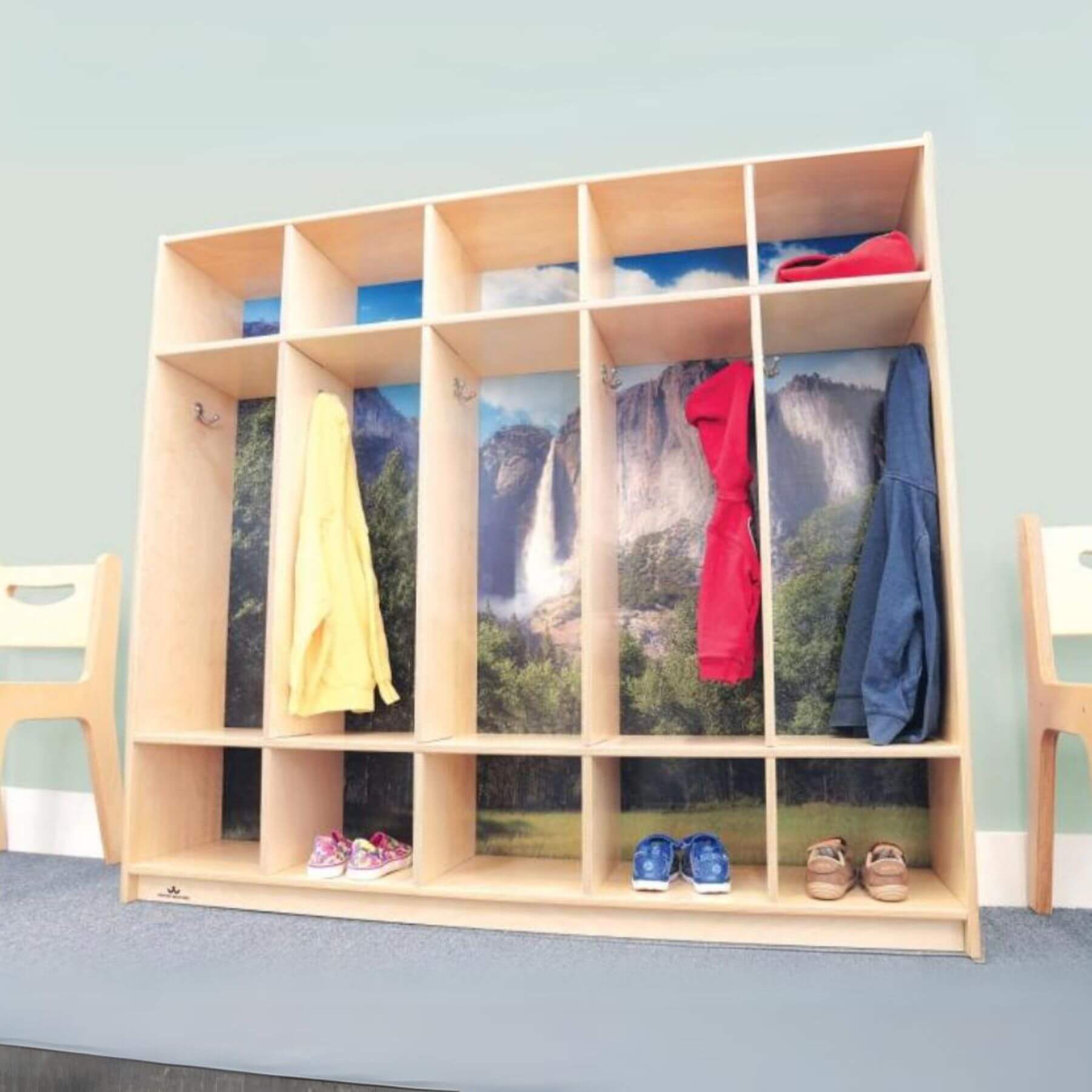 Whitney Brothers Nature View Five Section Coat Locker - Lifestyle