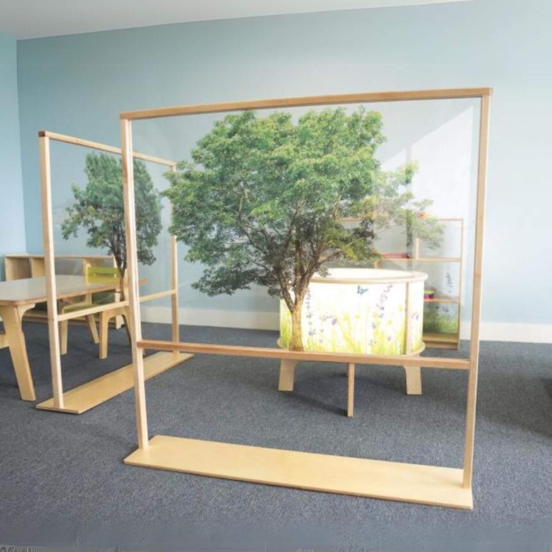 Whitney Brothers Nature View Floor Standing Partition 48W - Lifestyle