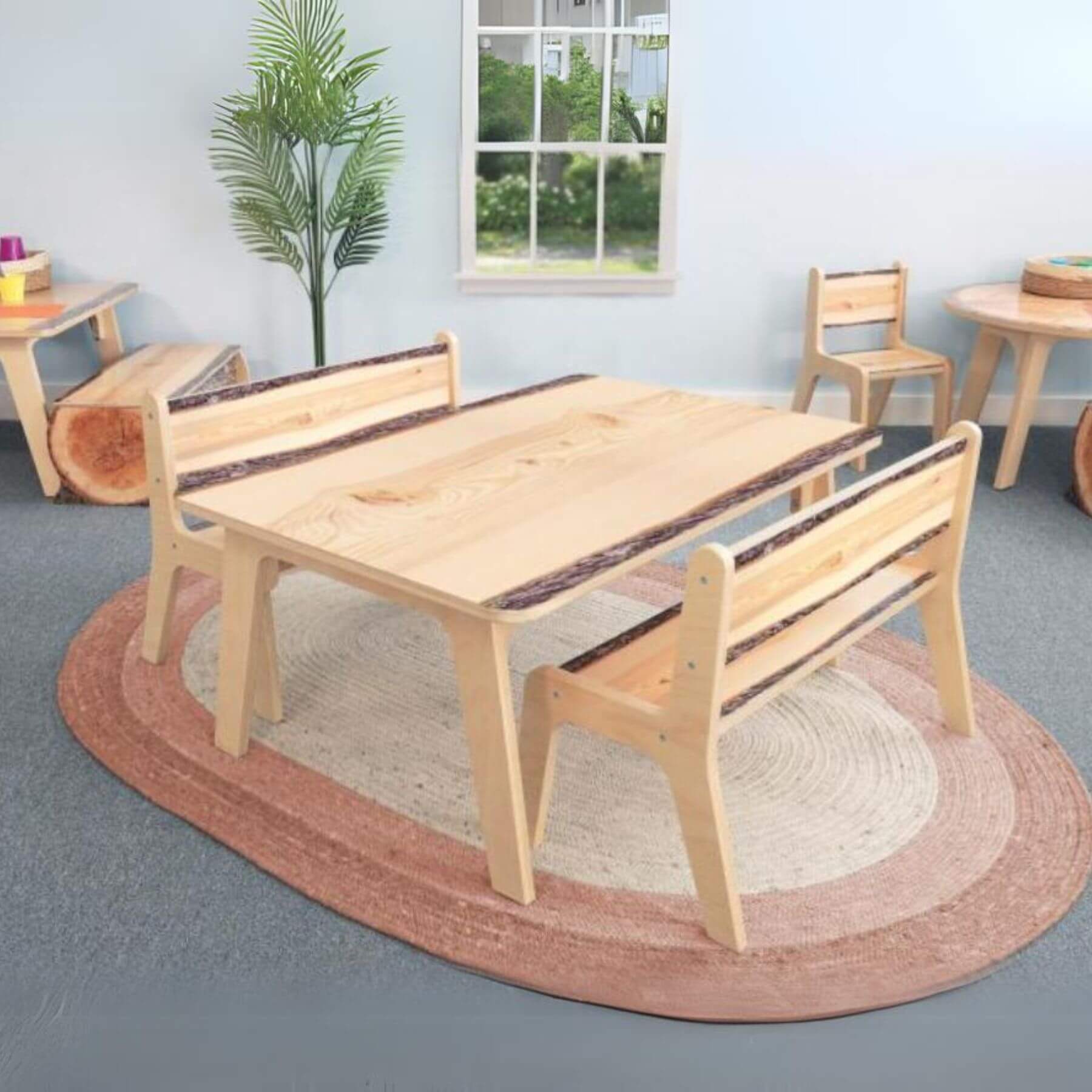 Whitney Brothers Nature View Live Edge Bench 10H - Lifestyle