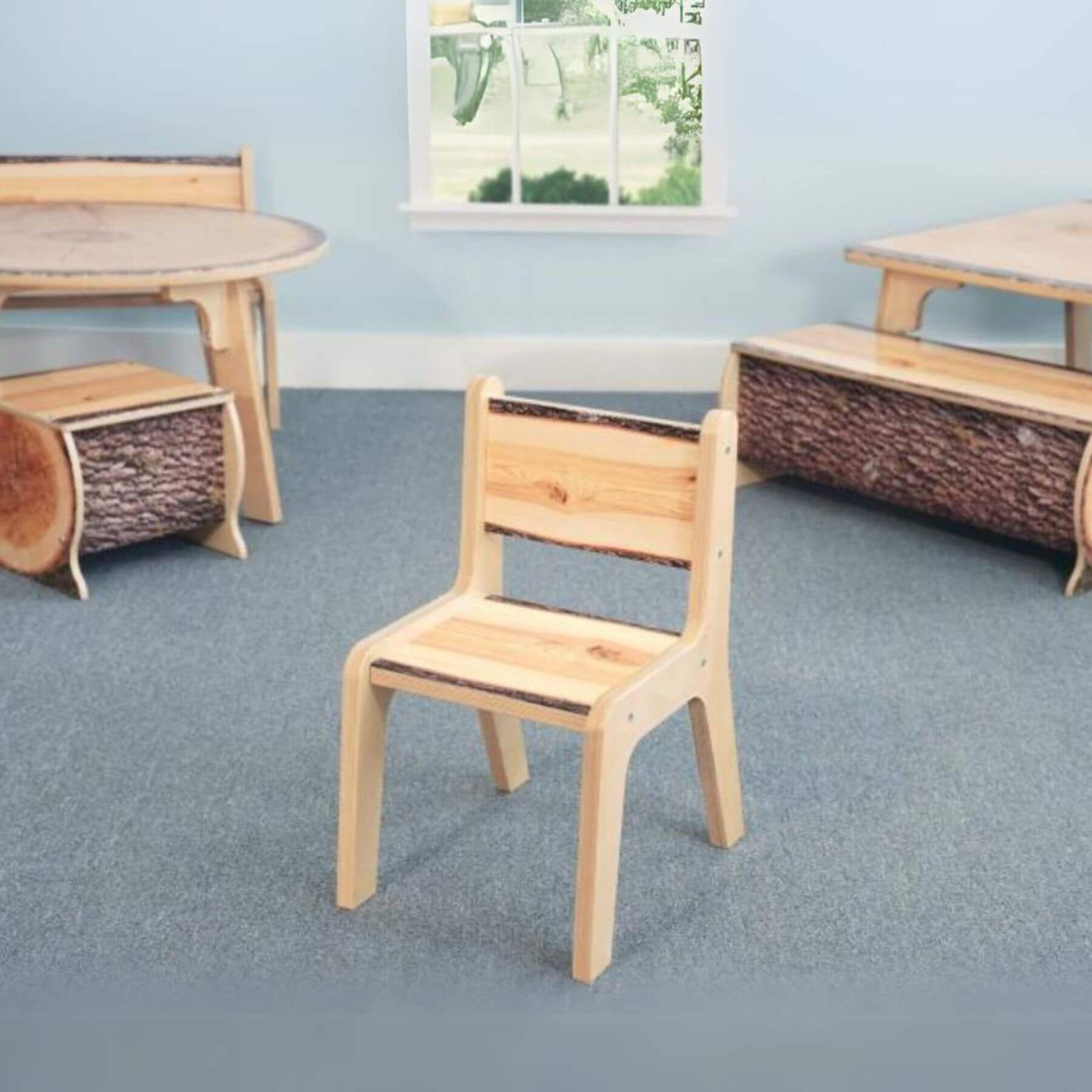 Whitney Brothers Nature View Live Edge Chair 12H - Lifestyle