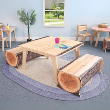 Whitney Brothers Nature View Live Edge Log Bench 12H - Lifestyle