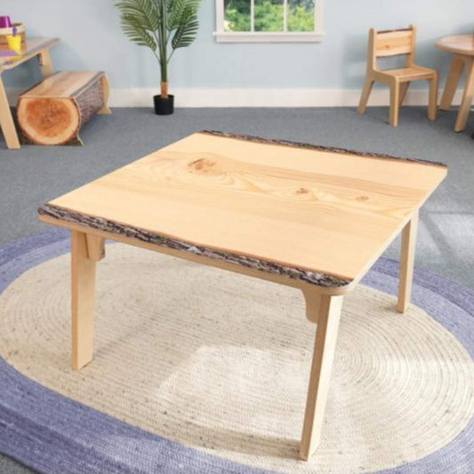 Whitney Brothers Nature View Live Edge Square Table 20H - Lifestyle