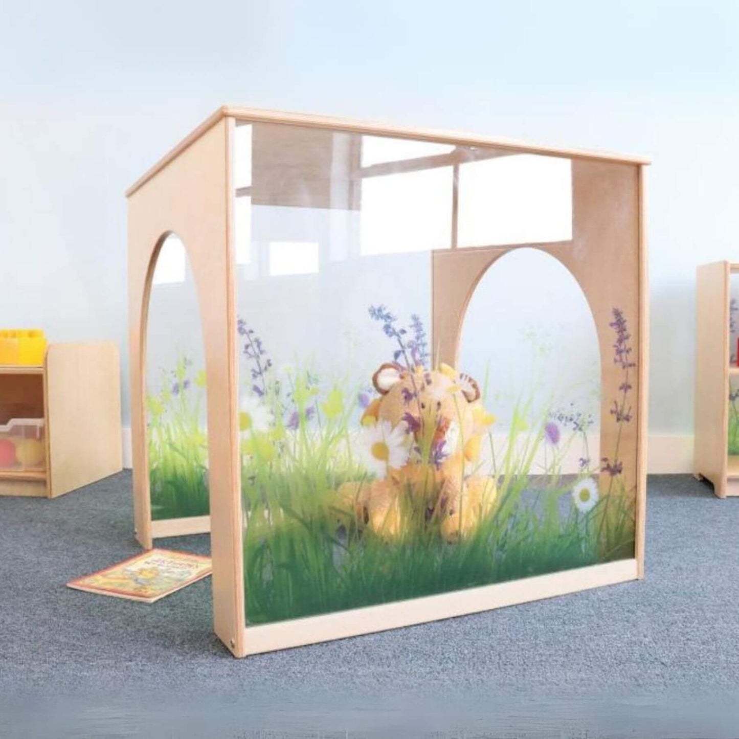 Whitney Bros Nature View Play House Cube in a Playroom
