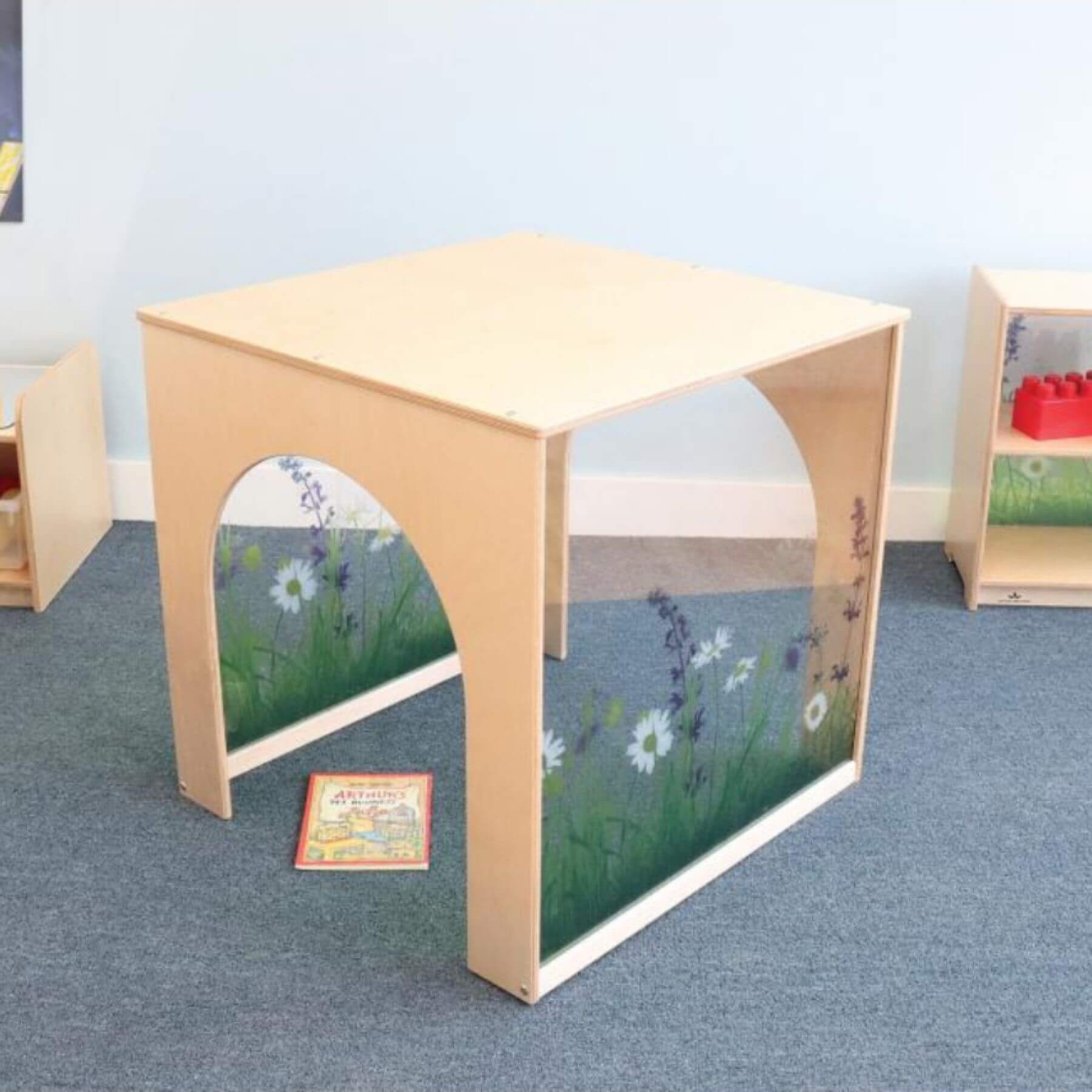 Whitney Bros Nature View Play House Cube in a Playroom