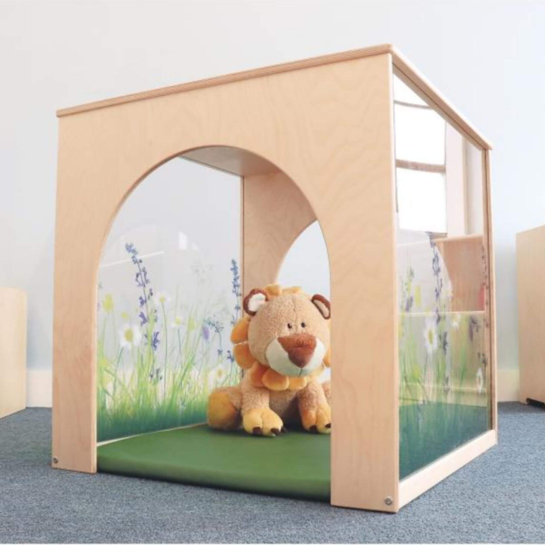 Whitney Brothers Nature View Playhouse Cube And Mat Set in a Playroom
