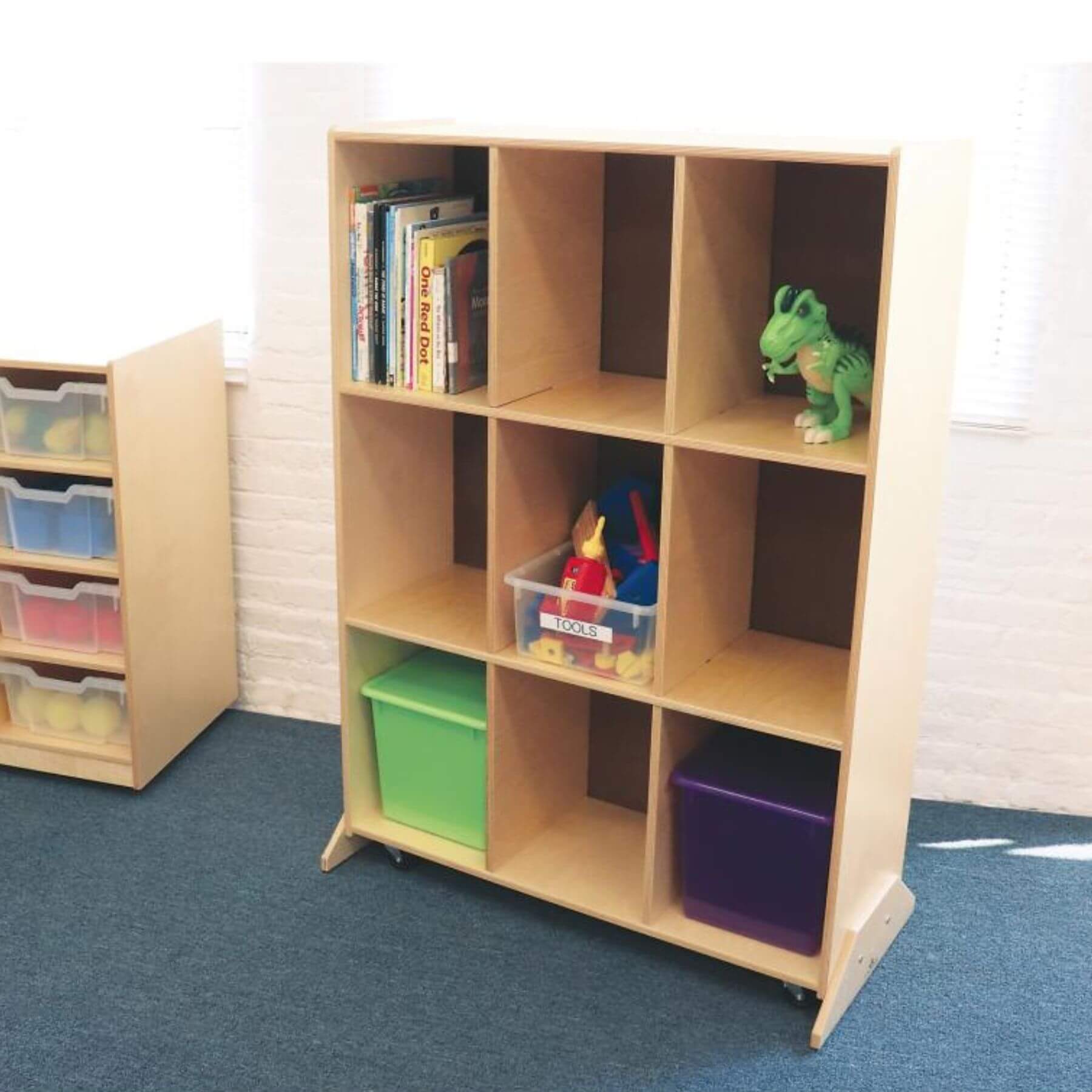 Cube Side of Whitney Brothers Nine Cubby Storage And Teaching Center