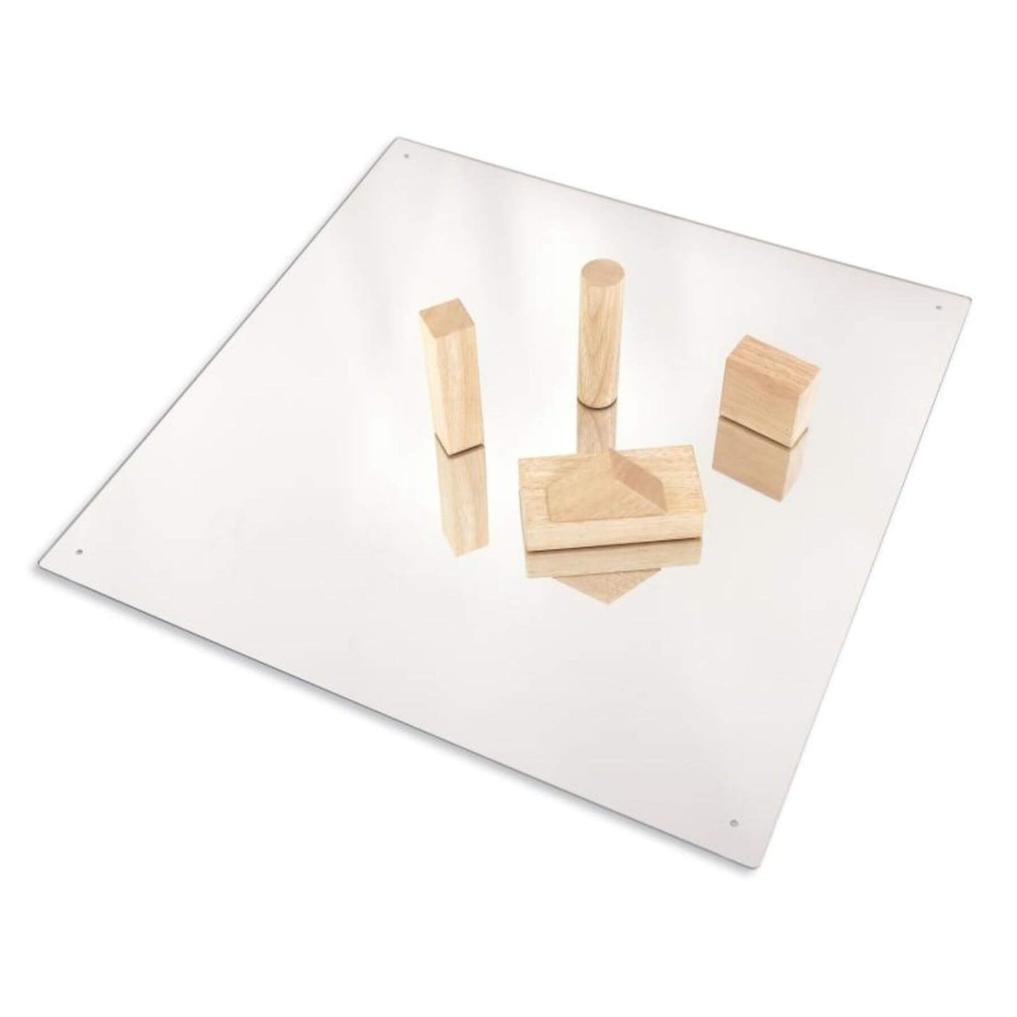 Whitney Brothers Square Mirror w/ Wooden Building Blocks