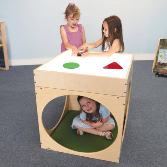 3 Girls Playing w/ Whitney Brothers Superbright LED Creative Cube And Mat