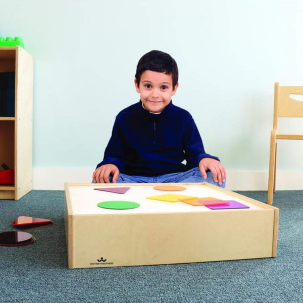 Boy Playing w/ Whitney Brothers Superbright LED Tabletop Light Box