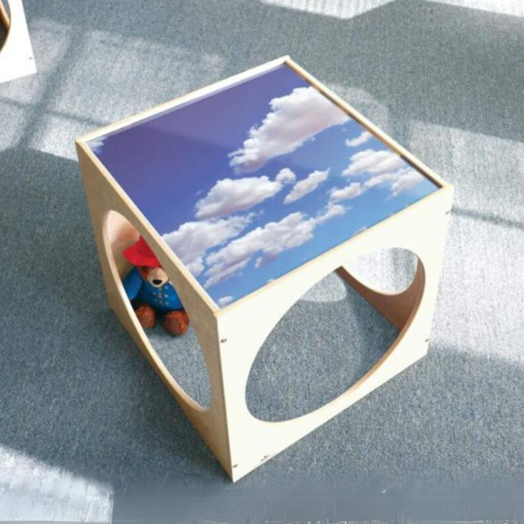 Top View of Whitney Brothers Toddler Acrylic Sky Top Play House Cube