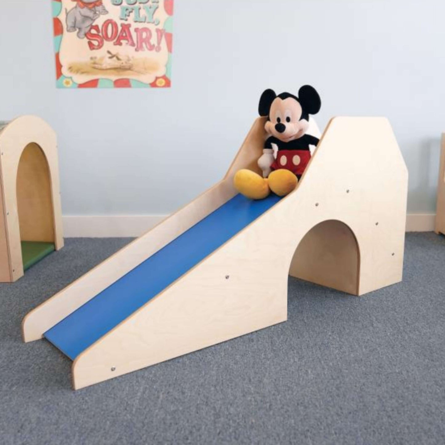 Mickey Mouse Toy on Whitney Brothers Toddler Slide With Stairs And Tunnel