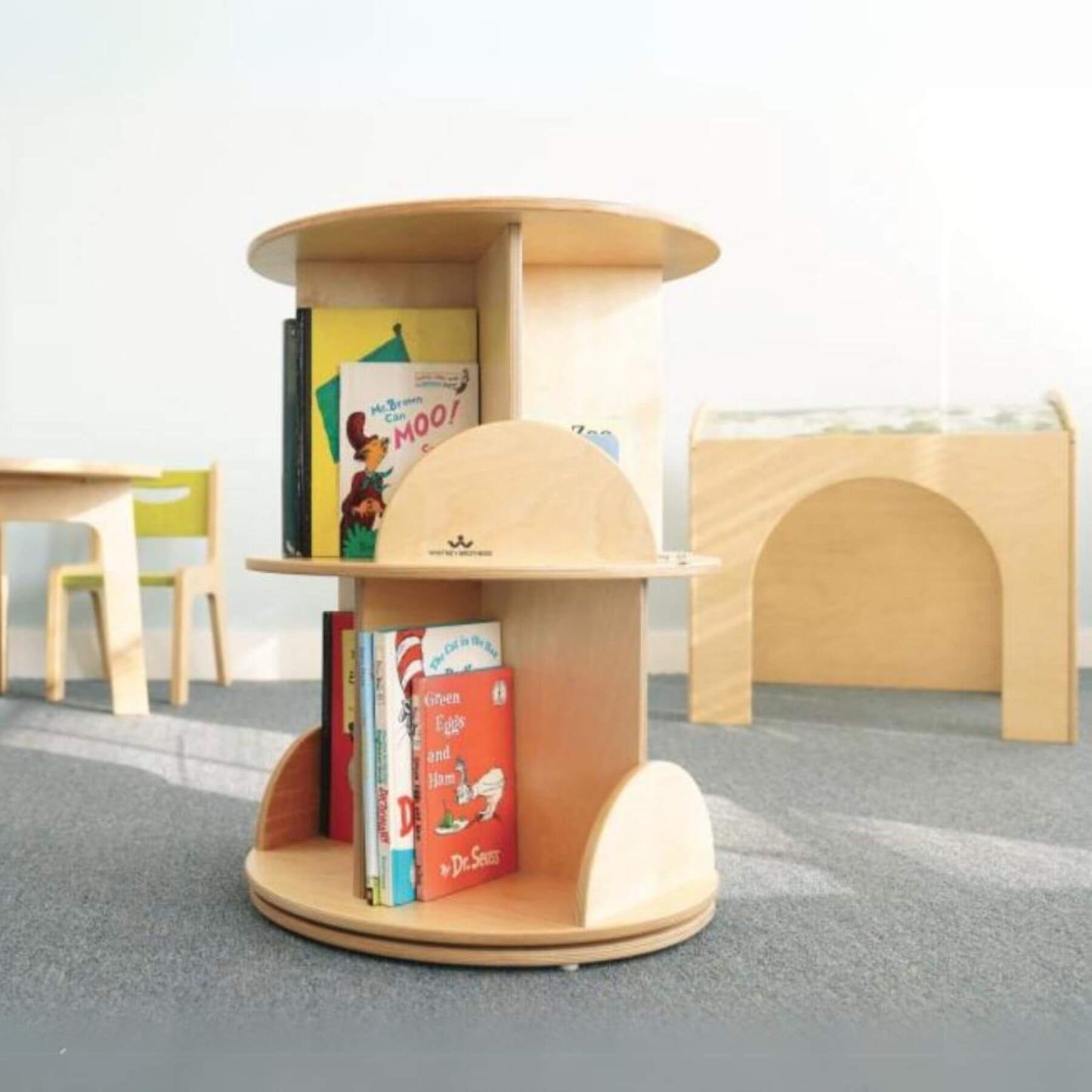 Whitney Brothers Two Level Book Carousel w/ Books