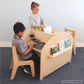 Two Kids Reading at Whitney Brothers Two Student Adjustable Library Desk