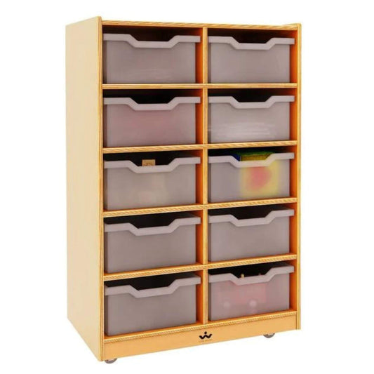 Whitney Brothers 10 Cubby Mobile Tray Storage Cabinet