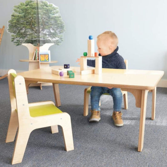 Boy Sitting at Whitney Brothers Whitney Plus Rectangle Table - 18H