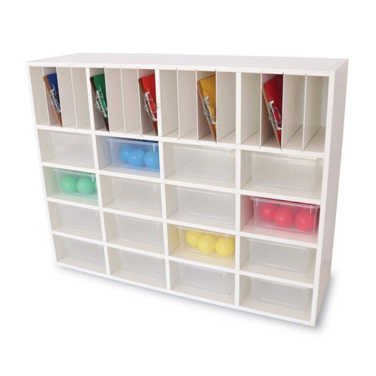 Whitney Brothers Whitney White Cubby Organizer Cabinet