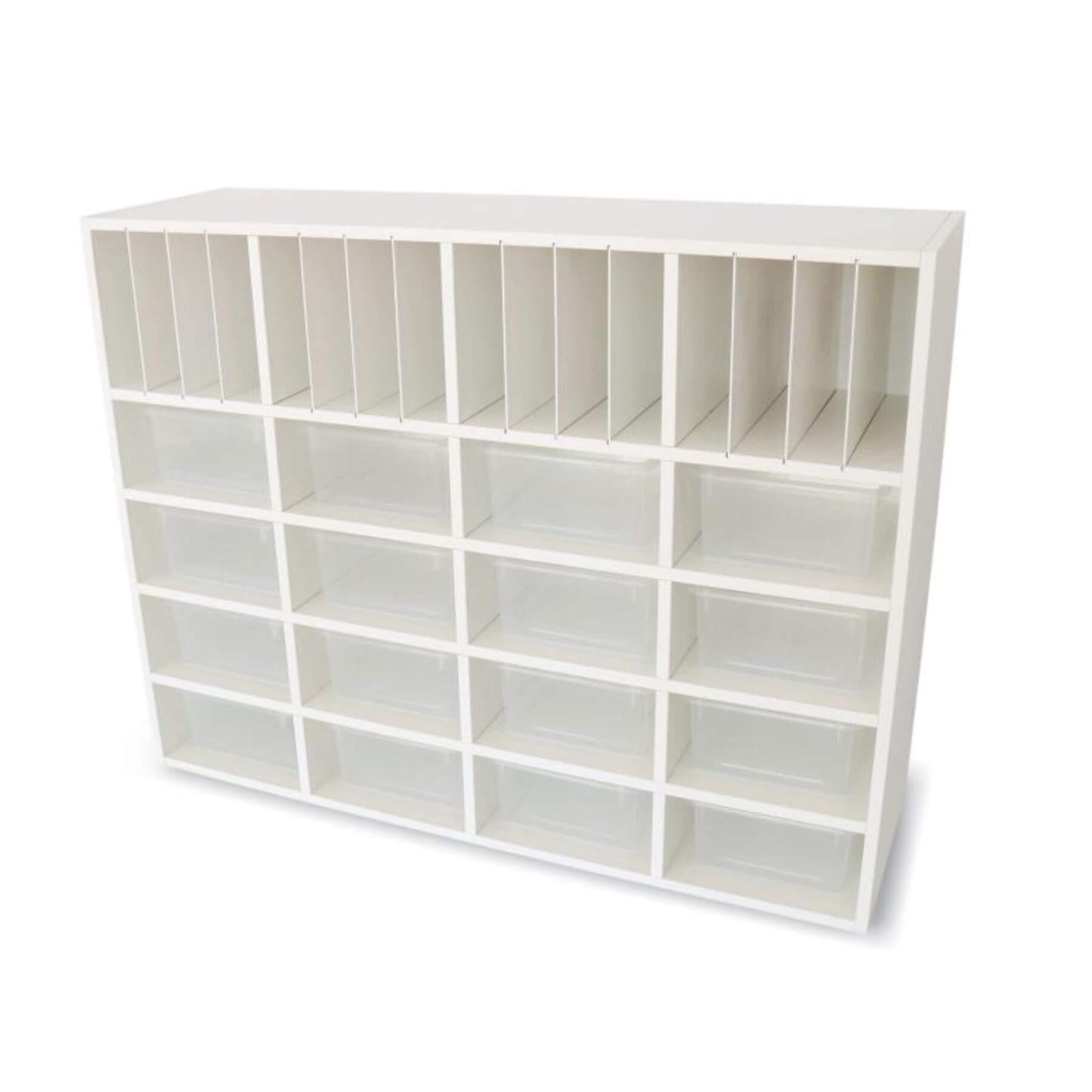 Whitney Brothers Whitney White Cubby Organizer Cabinet